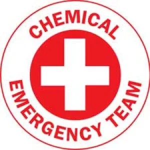 CHEMICAL EMERGENCY TEAM Hard Hat Labels