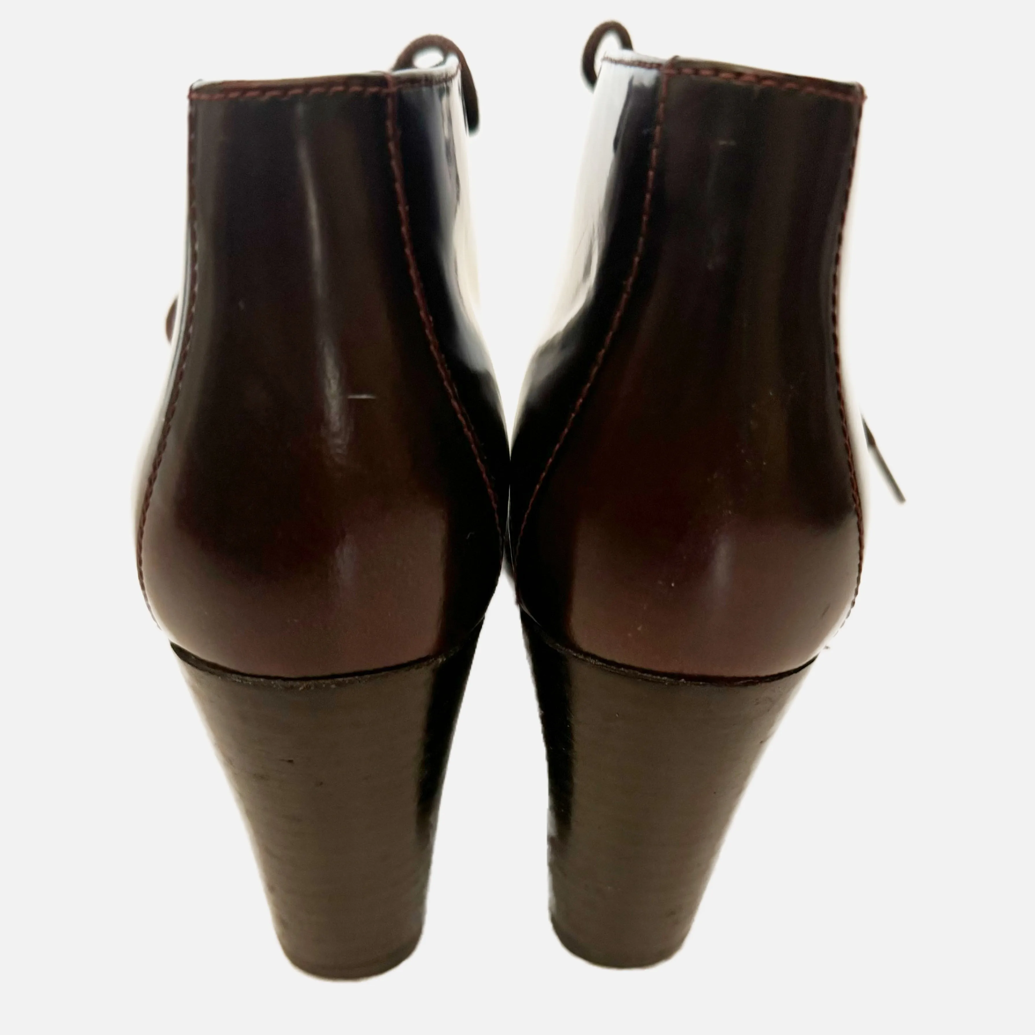 Clarks Burgundy Lace Up Oxford Bootie