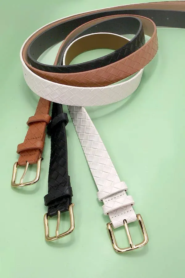 Classic Braided Faux Leather Belt