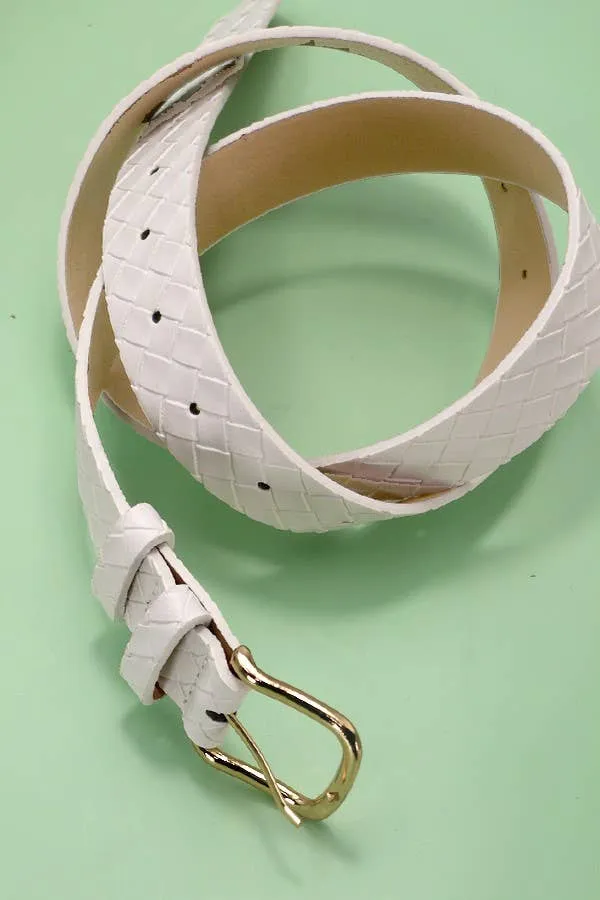 Classic Braided Faux Leather Belt