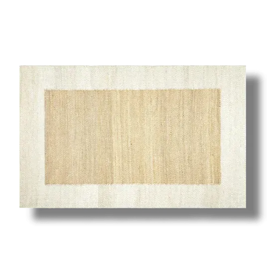Classic Two Toned Natural Blended Jute Rug