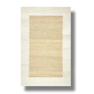 Classic Two Toned Natural Blended Jute Rug