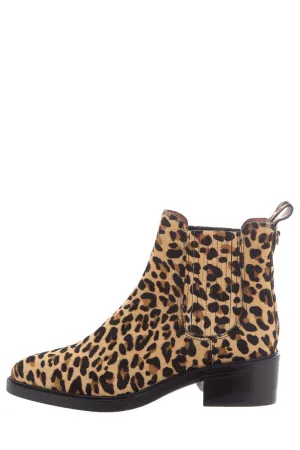 Coach Brown Pony Hair Cheetah Print Pointed Toe Booties SZ 6