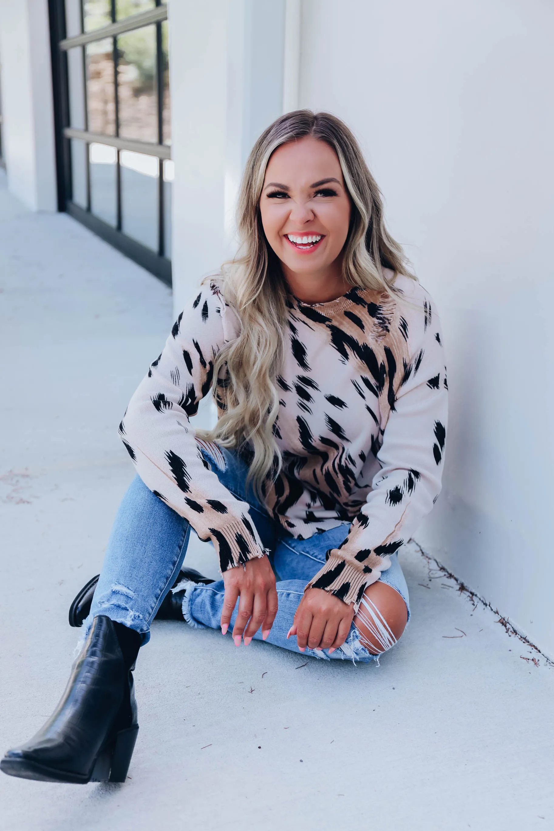 Coco Bella Distressed Sweater