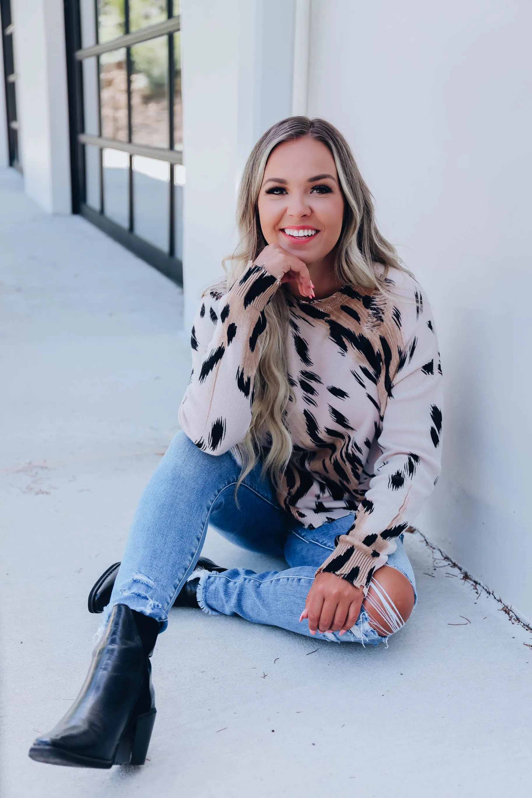 Coco Bella Distressed Sweater