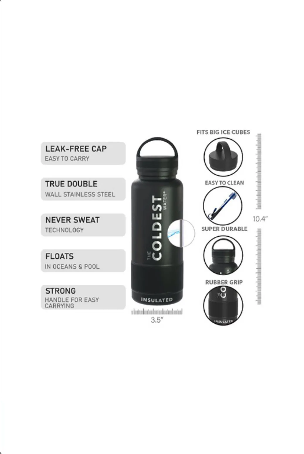 Coldest 950 ml Bottle | Crimson Red (32 OZ)