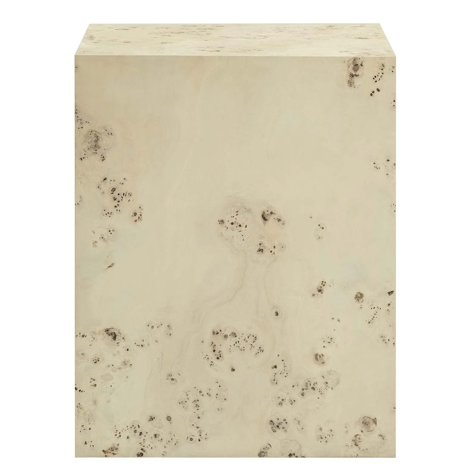 COSMOS SQUARE BURL WOOD SIDE TABLE
