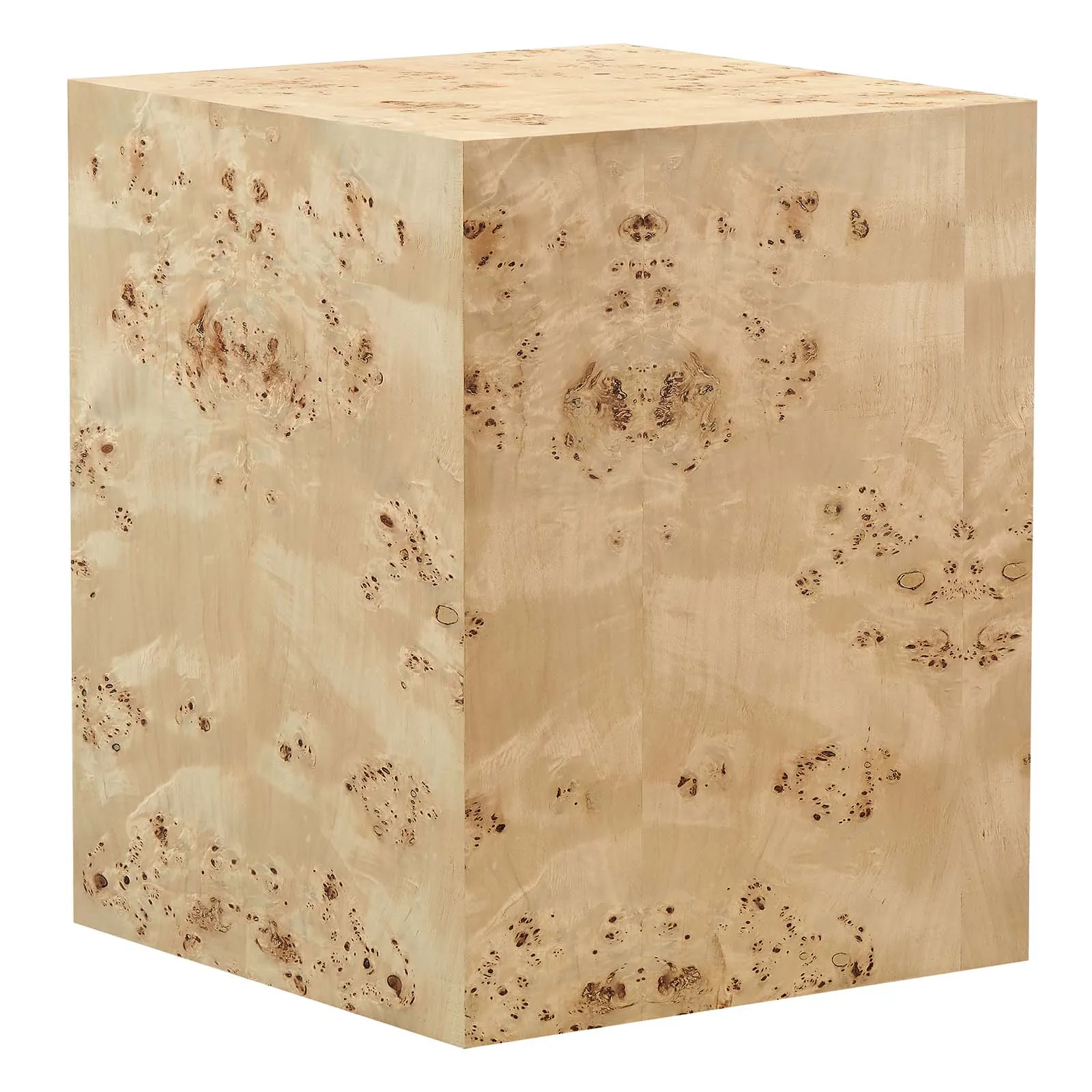 COSMOS SQUARE BURL WOOD SIDE TABLE
