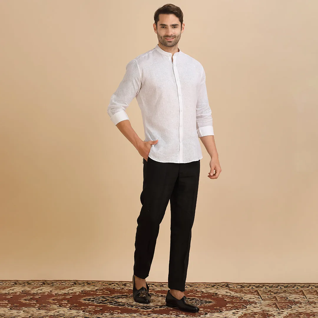 Crisp Plain White Shirt for Men