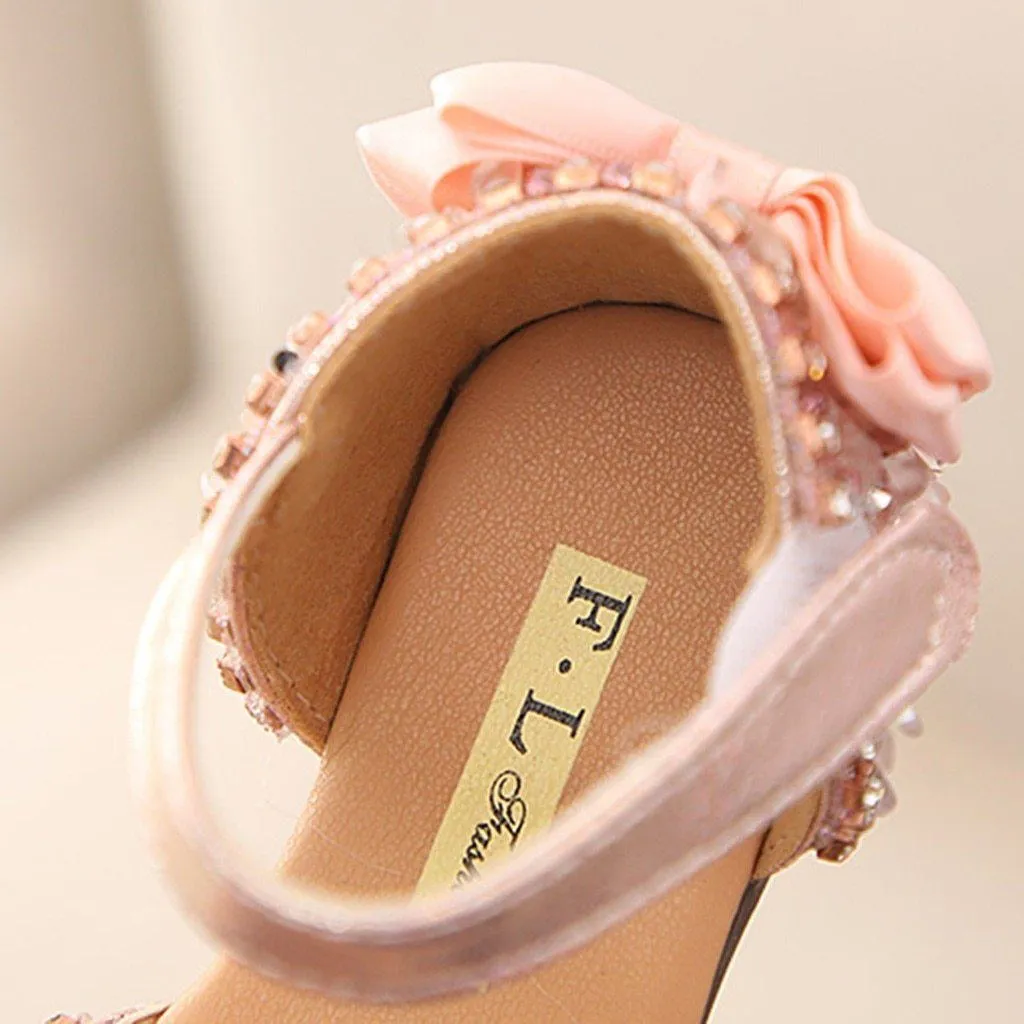 Crystal Bowknot Princess Sandal - Priority Shipping