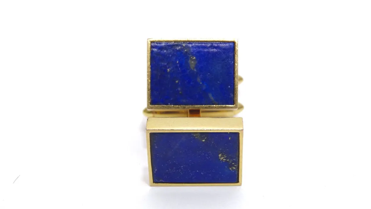 Cufflinks Blue Lapis 1970's