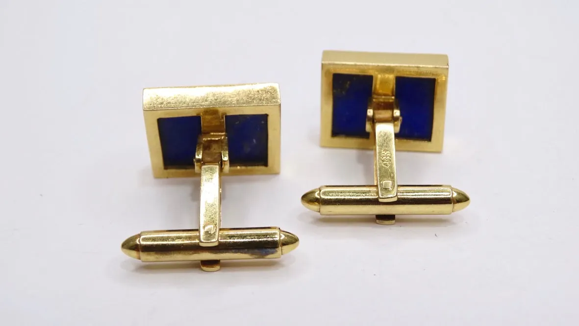 Cufflinks Blue Lapis 1970's
