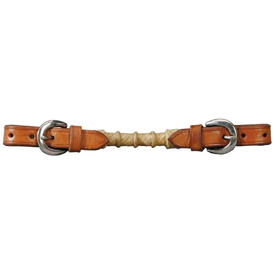 Curb Strap w/ Rawhide Overlay