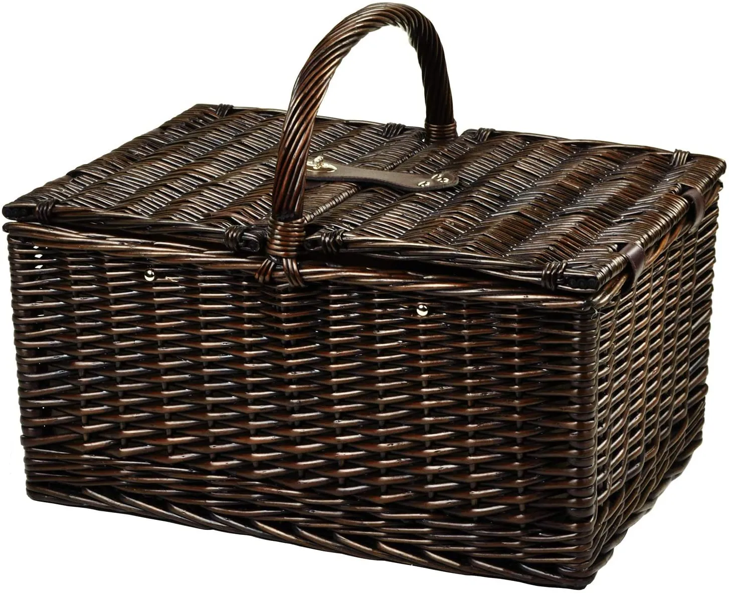 (D) Buckingham Basket for 4 with Blanket for Outdoor (Green)