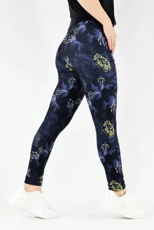 Dark Flowers - Casual Full Leggings