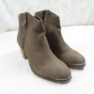 Diba Taupe Sequoia Suede Leather Booties 7M