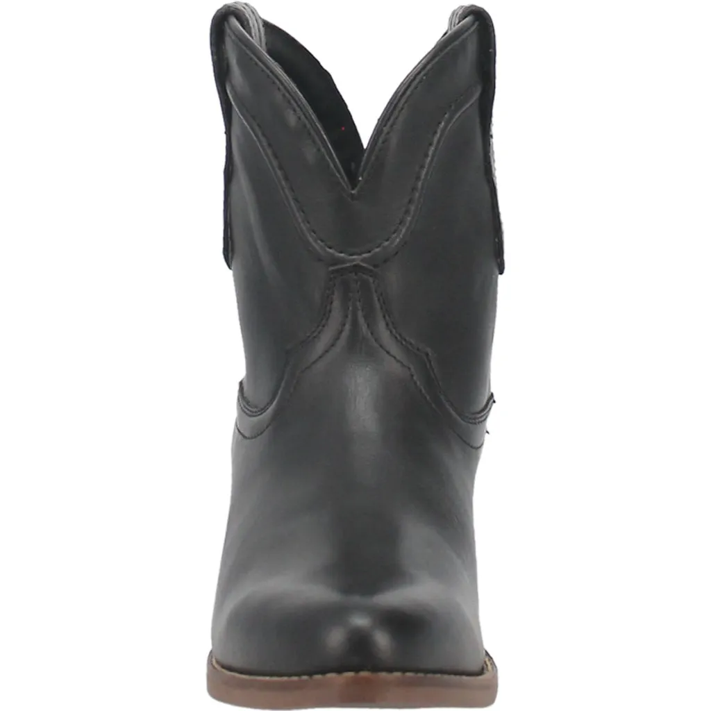 Dingo Black Leather Bootie
