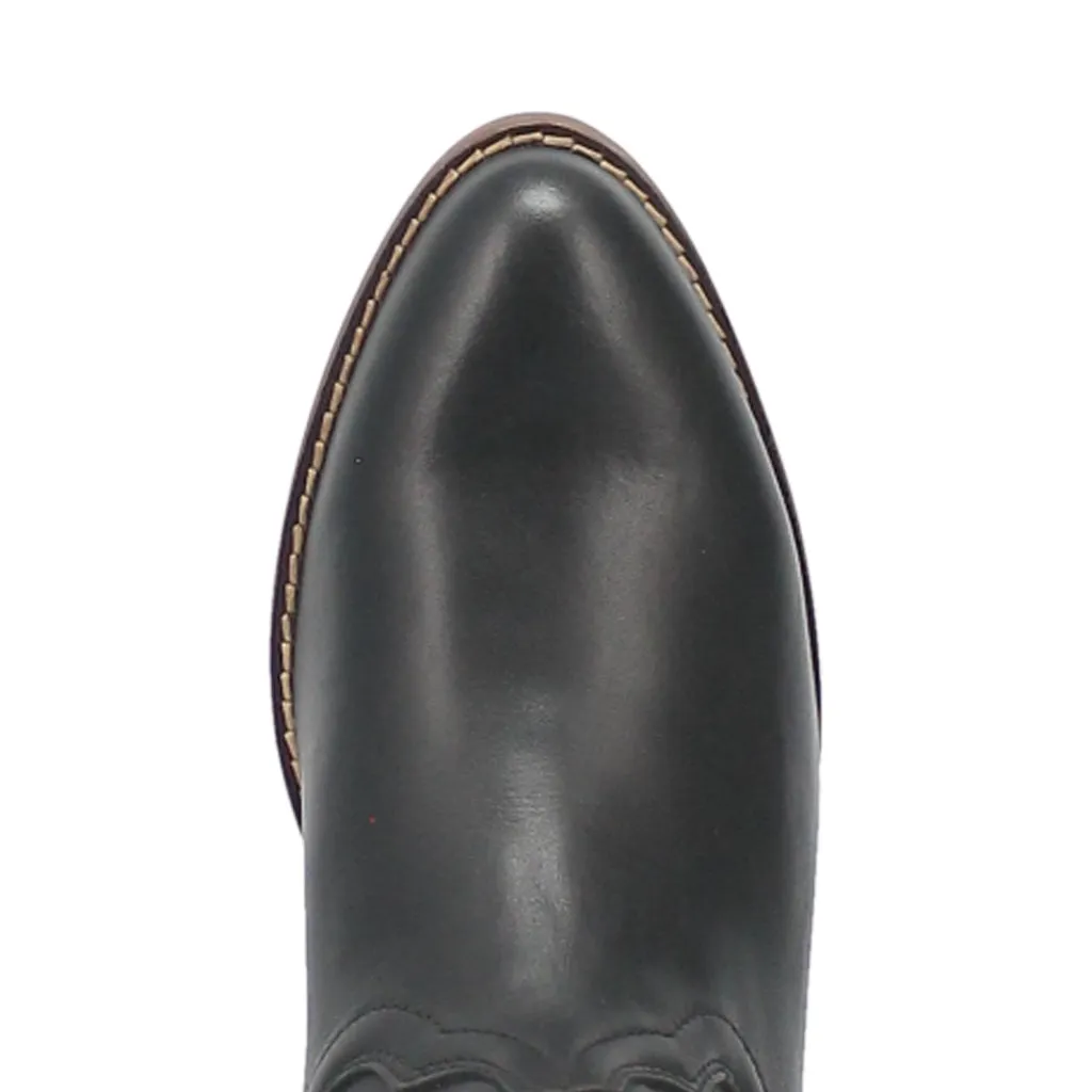 Dingo Black Leather Bootie