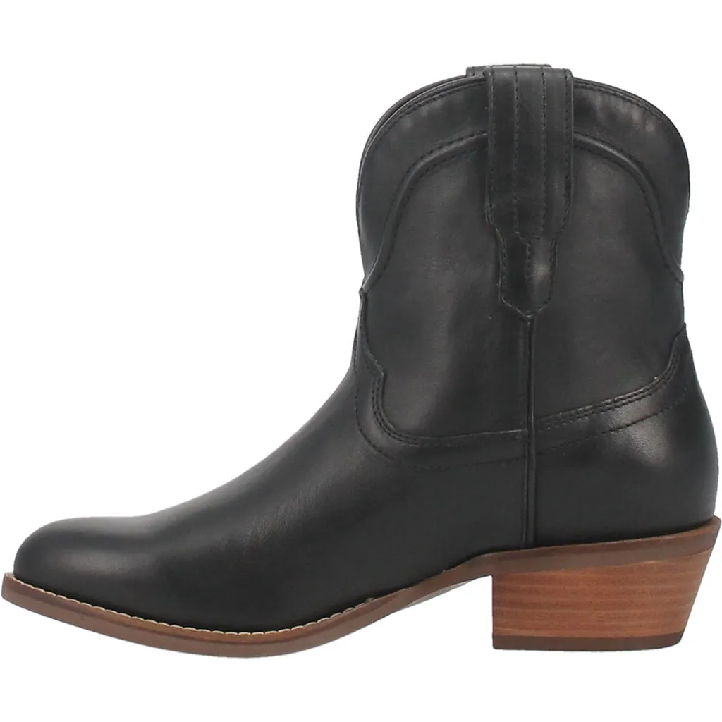 Dingo Black Leather Bootie