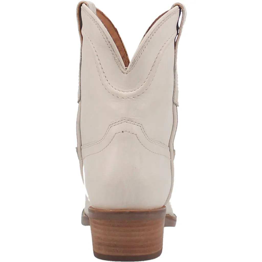Dingo White Leather Bootie