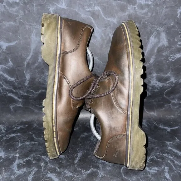 Dr. Martens Brown Kent Leather Lace Up Casual Work Oxford 3 Eye Doc Mens Size 10
