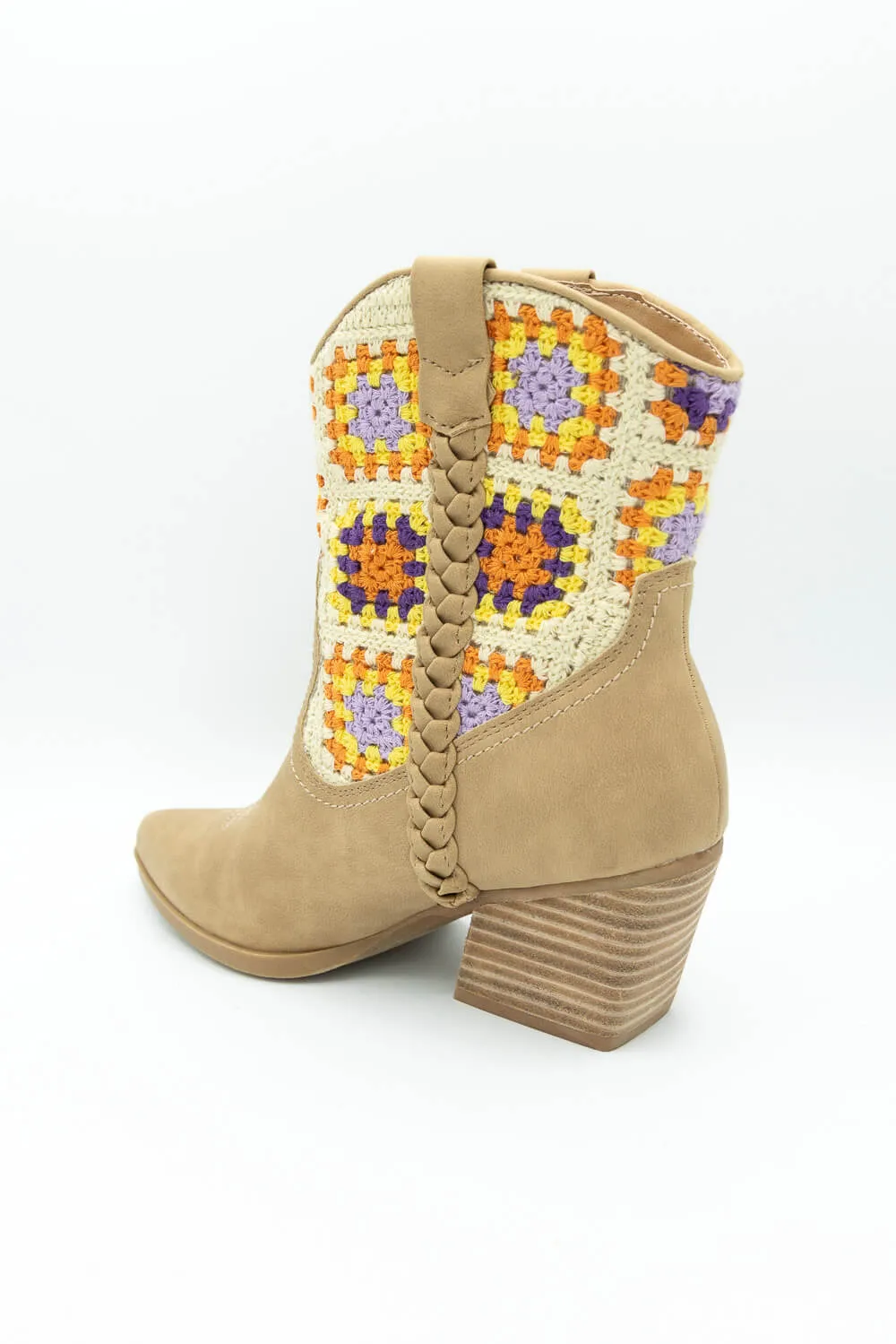 DV Dolce Karyn Crochet Booties for Women in Tan | KARYN CROCHET-TAN