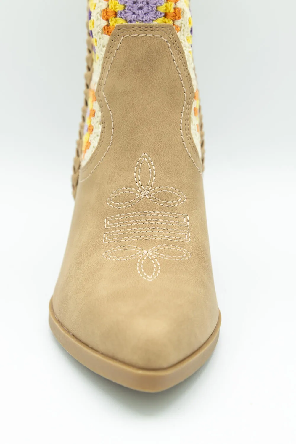 DV Dolce Karyn Crochet Booties for Women in Tan | KARYN CROCHET-TAN