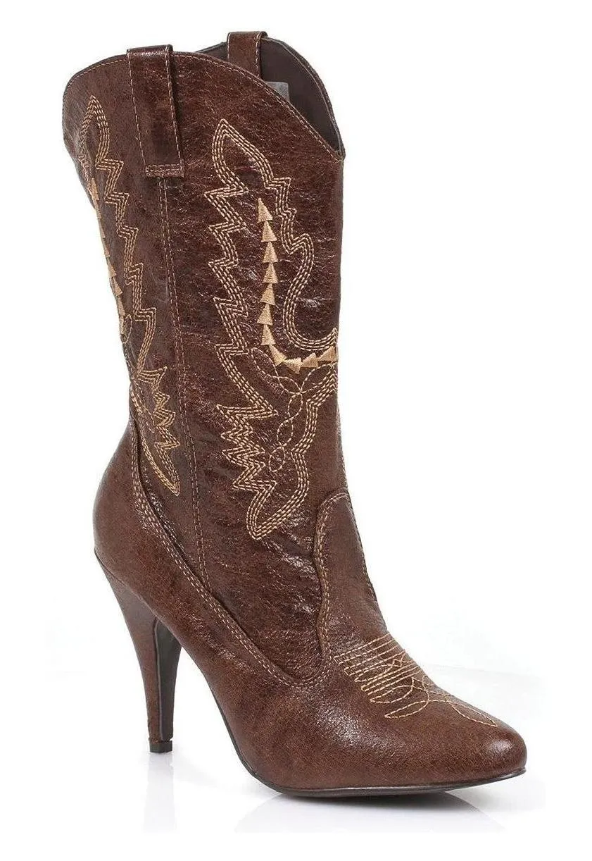 Ellie 418-COWGIRL 4" Heel Ankle Cowgirl Boot