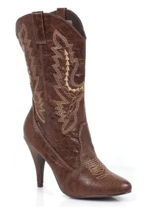 Ellie 418-COWGIRL 4" Heel Ankle Cowgirl Boot
