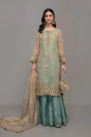 Embellished Ferozi Salwar Kameez Pakistani Party Dresses