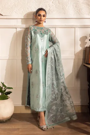 Embellished Kameez Trouser Blue Pakistani Party Dress