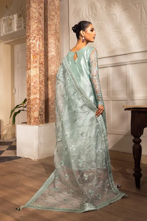 Embellished Kameez Trouser Blue Pakistani Party Dress