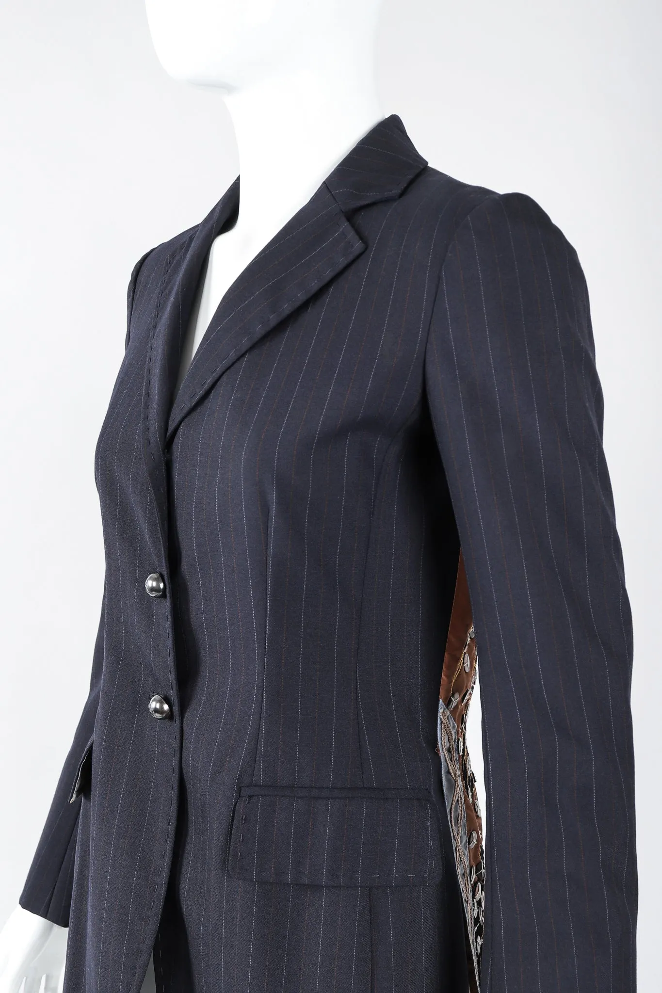 Embellished Pinstripe Rock Jacket