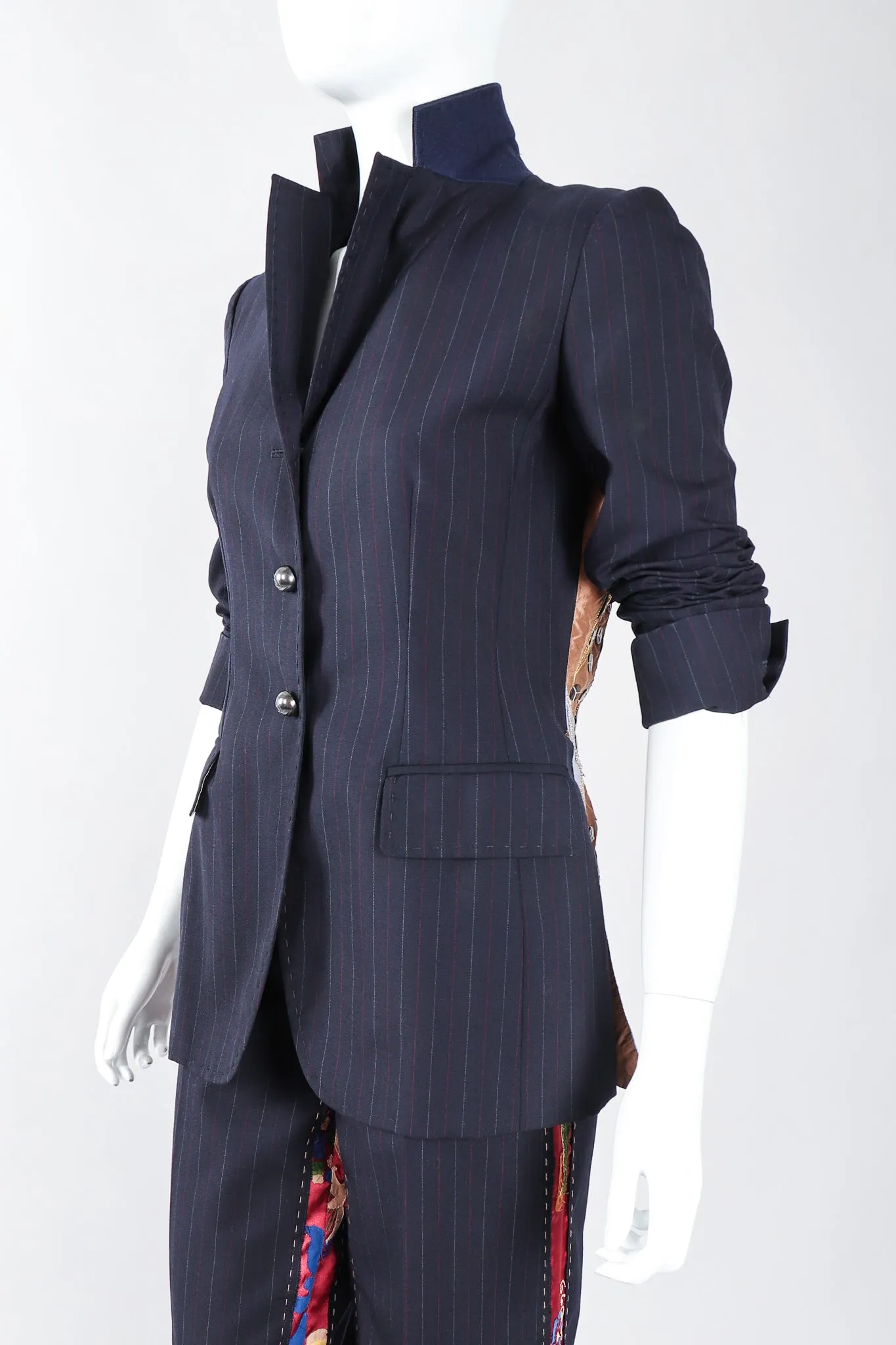 Embellished Pinstripe Rock Jacket