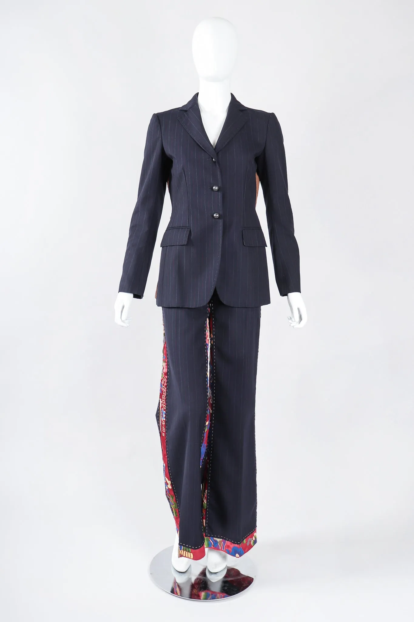Embellished Pinstripe Rock Jacket