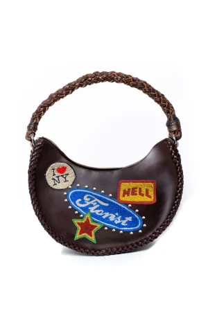 Embroidered multi-patch Halfmoon