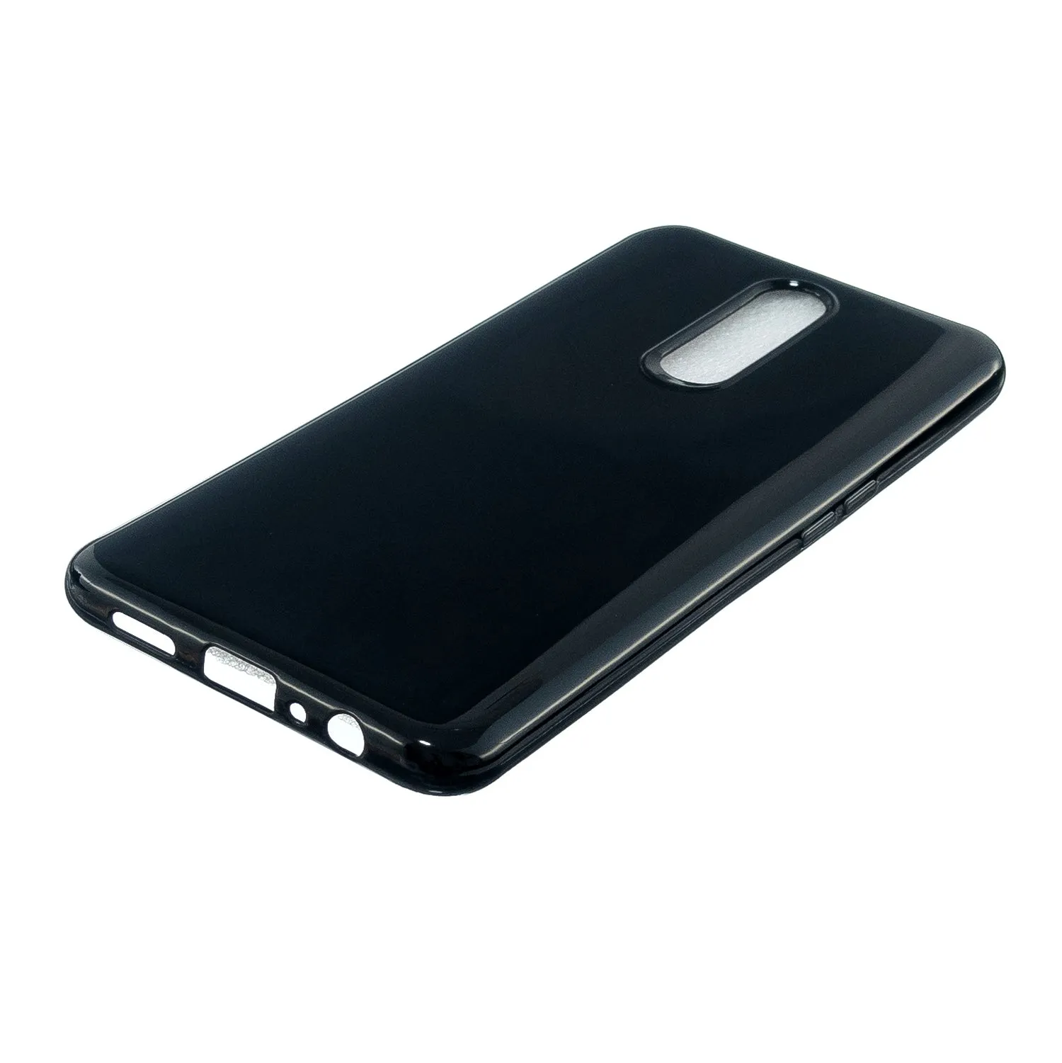 For OPPO F11/F11 Pro Cellphone Cover Glossy TPU Simple Profile Bumper Protective Mobile Phone Case Bright black