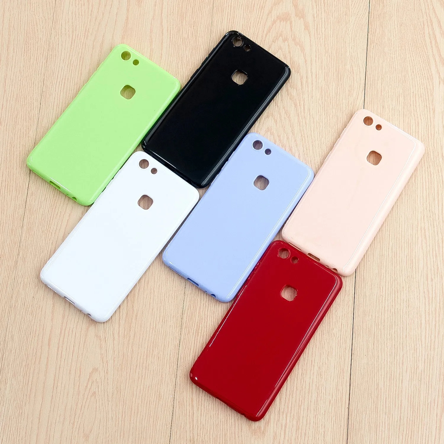 For VIVO Y83/Y85 Cellphone Cover Phone Screen Protector Soft TPU Phone Case Full Body Protection Shell Bright black