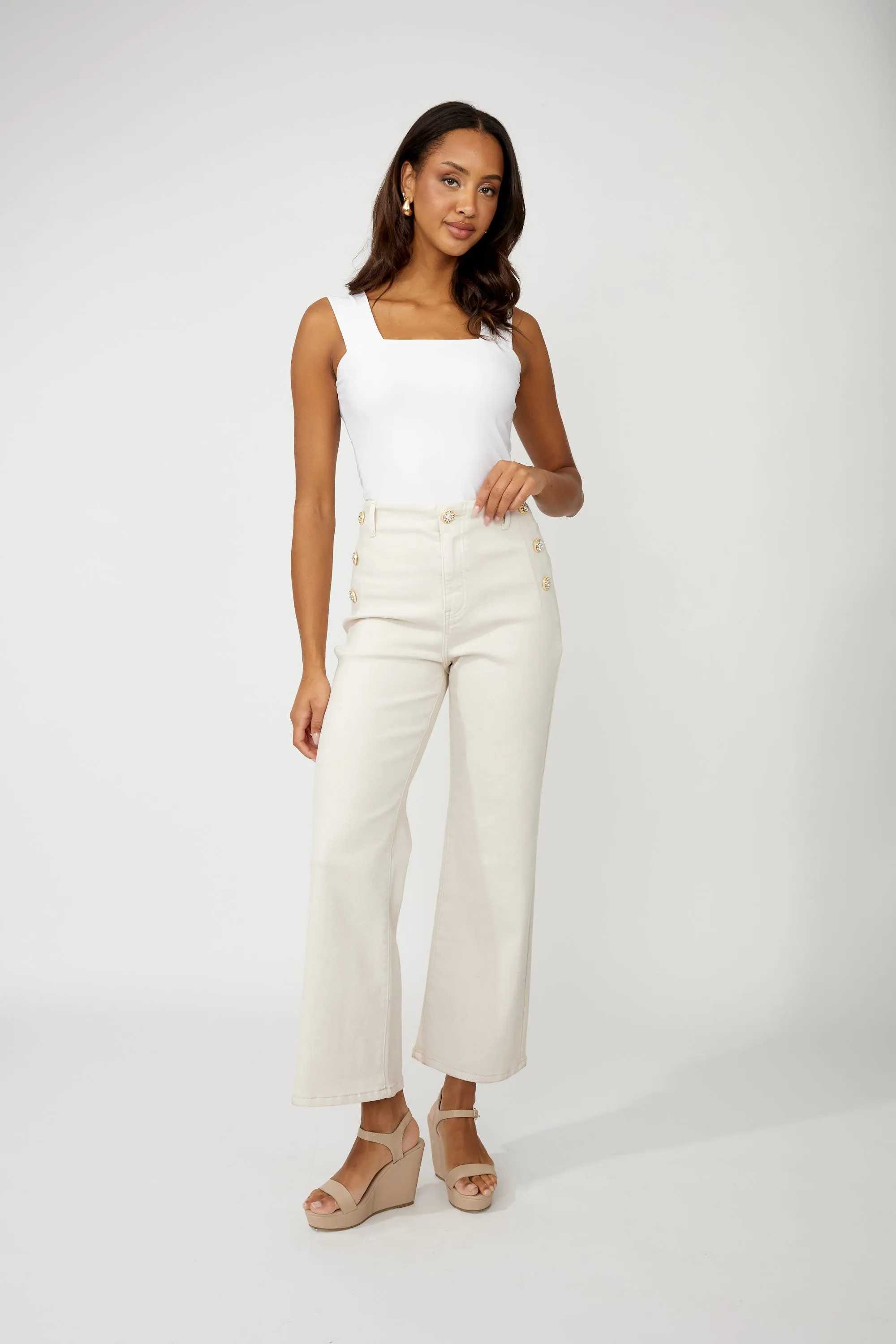 Frank Lyman- Women's Wide-leg High-waisted Trousers