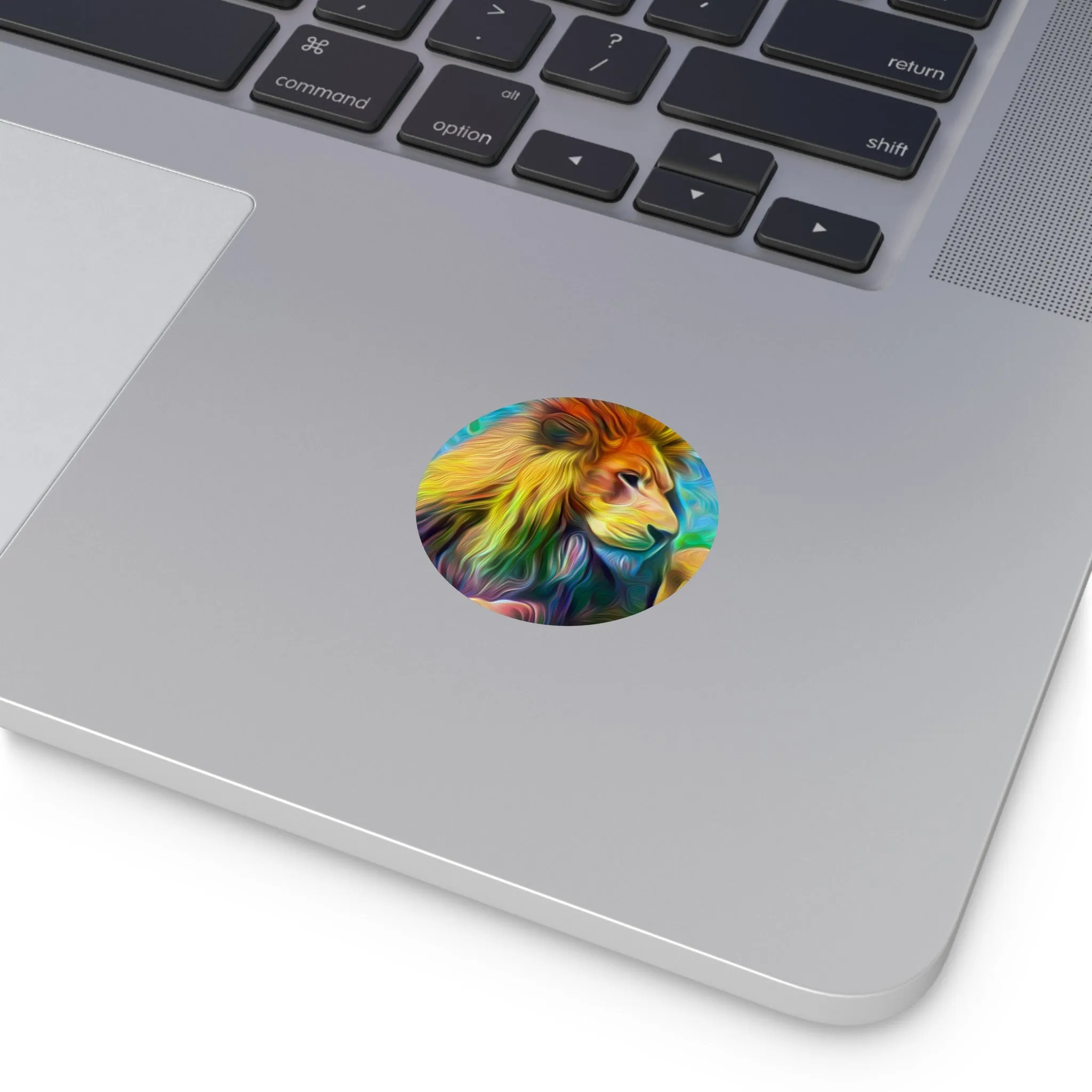 Galaxy Frog Lion Round Vinyl Stickers