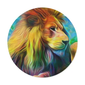 Galaxy Frog Lion Round Vinyl Stickers