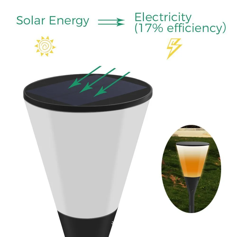 Gardi Cone Solar LED Dancing Flame Standing Classic Torch Light