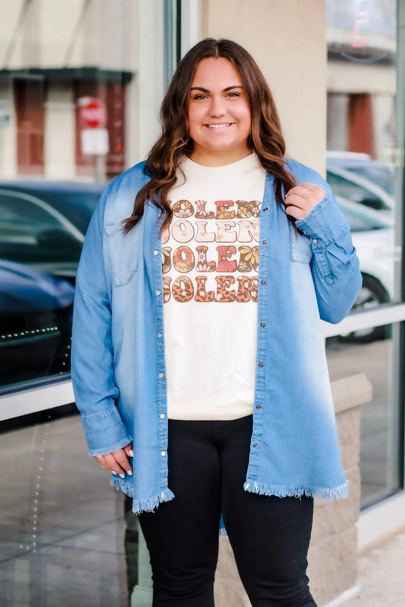 Give Me That Denim Look Top
