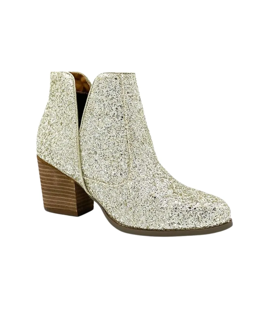 Gold Glitter Booties