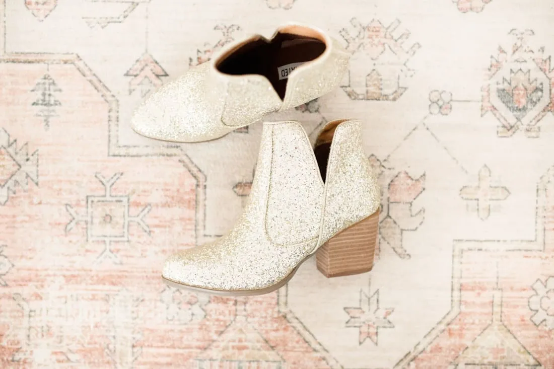 Gold Glitter Booties