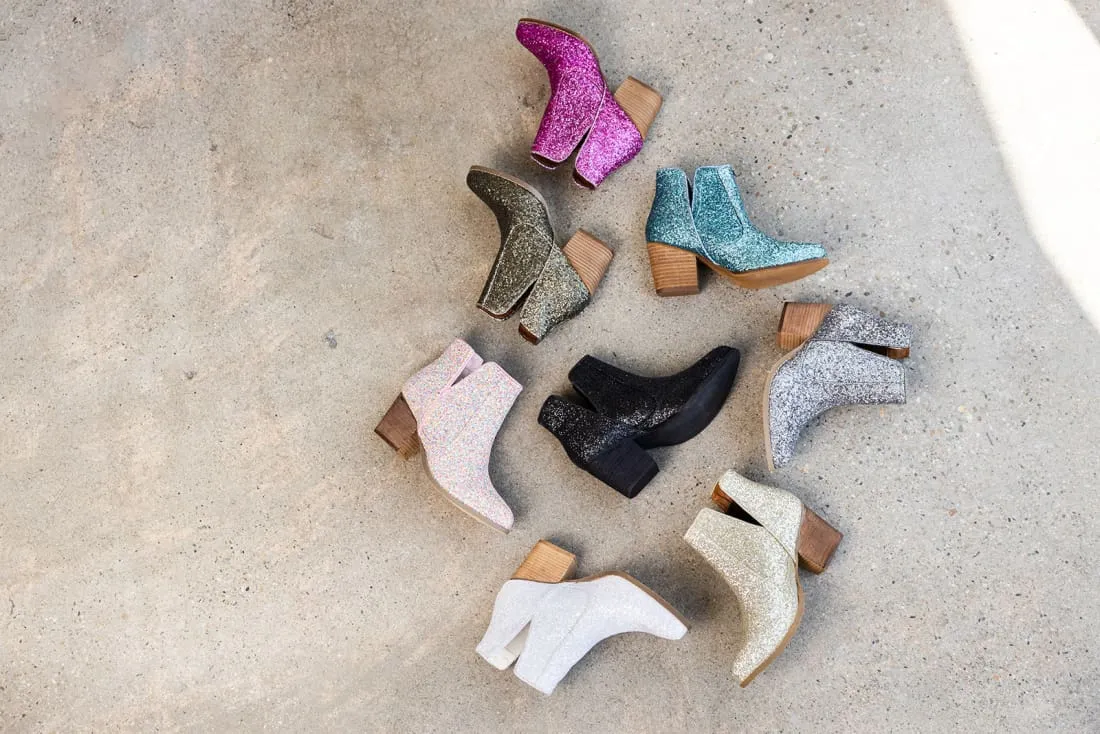 Gold Glitter Booties