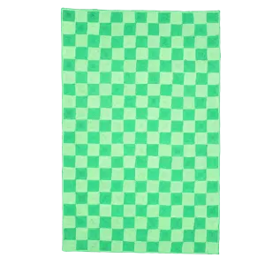 Green Checker Jute Rug