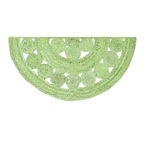 Half Circle of Life Accent Jute Rug - Green