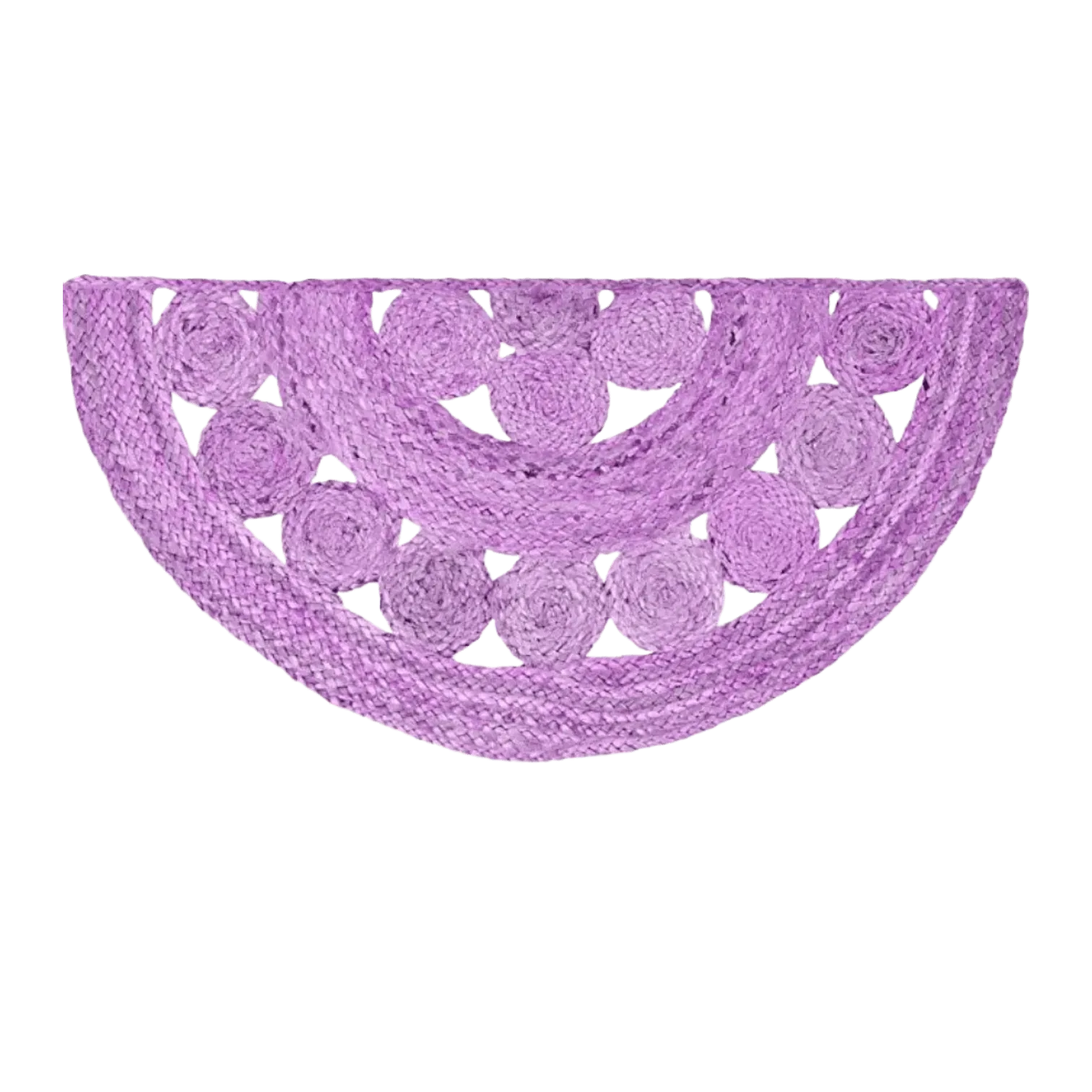 Half Circle of Life Accent Jute Rug - Pink