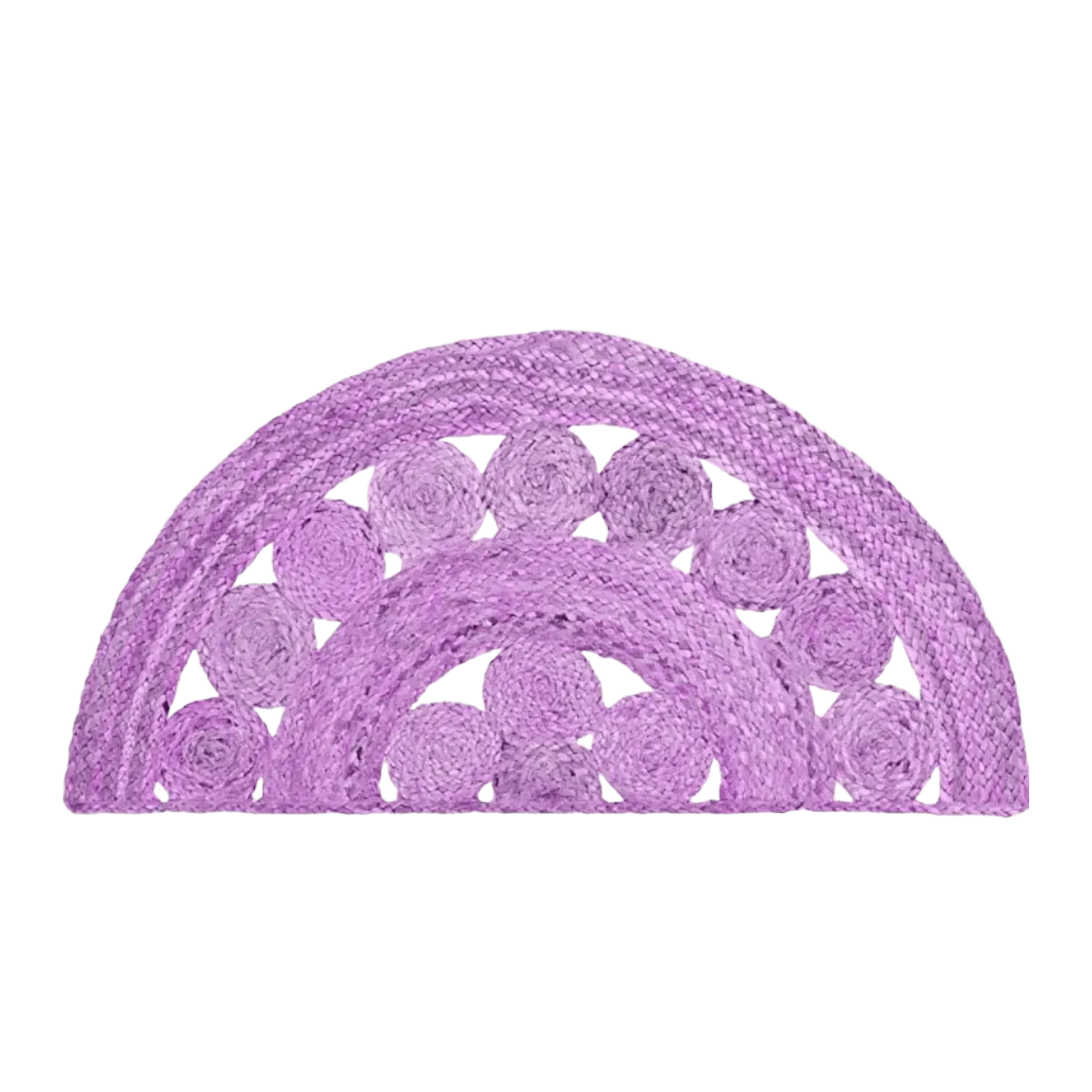 Half Circle of Life Accent Jute Rug - Pink